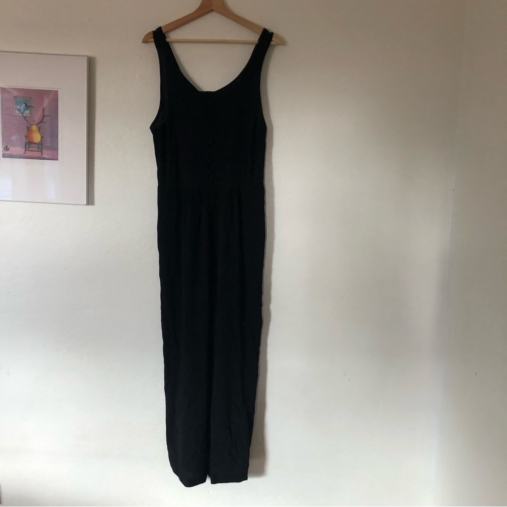 Madewell Viscose Jumpsuit in Black Sz Missing